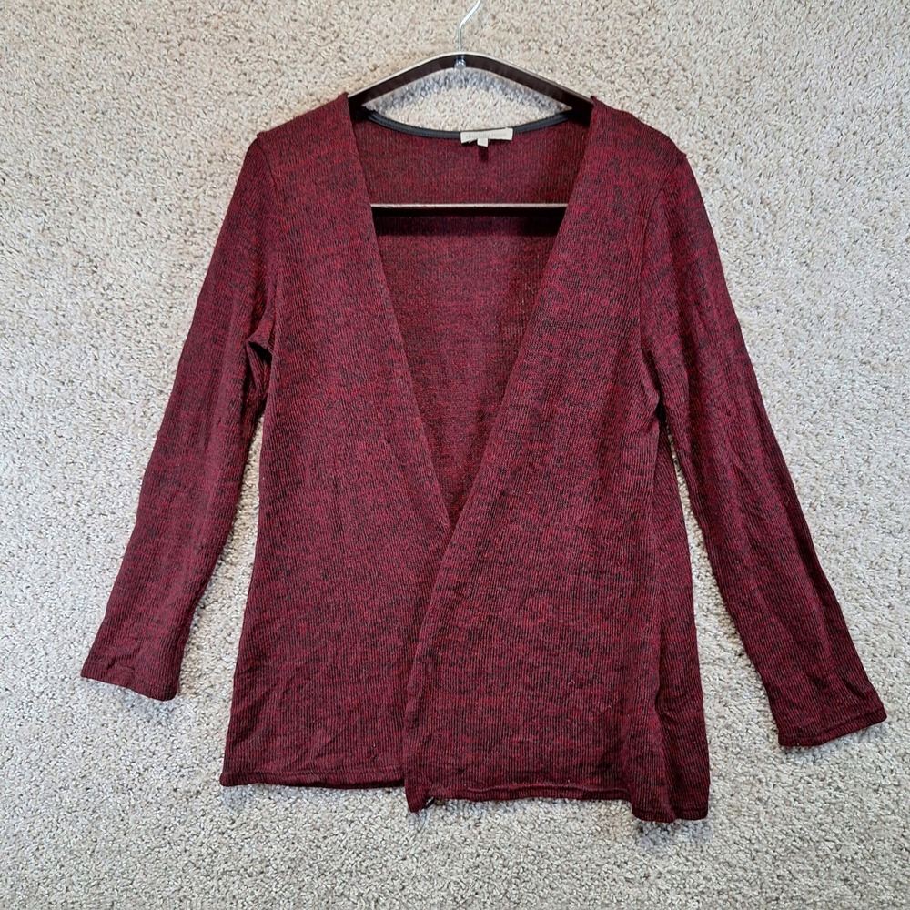 Charlotte Russe Cardigan Womens S Maroon Open Front Knit Lightweight Layering